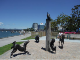 Hairy Maclary & Friends Tauranga Waterfront Sculpture.